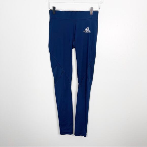 Adidas Techfit Compression 'CLIMALITE Blue Leggings Size Small - Picture 2 of 11